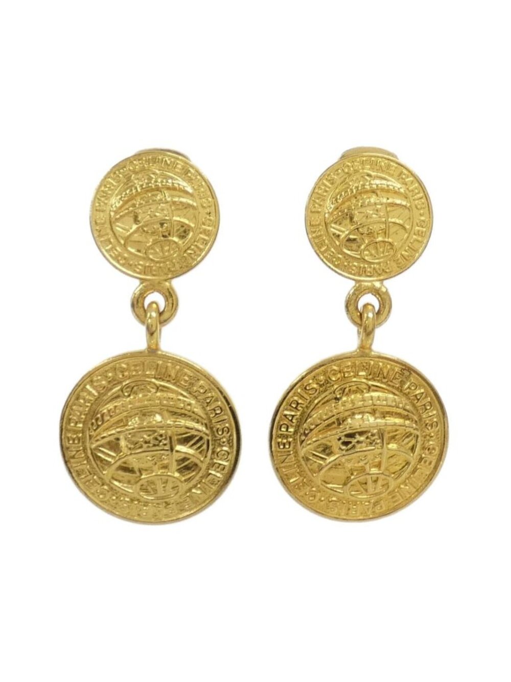 Celine Vintage Earrings Gold
